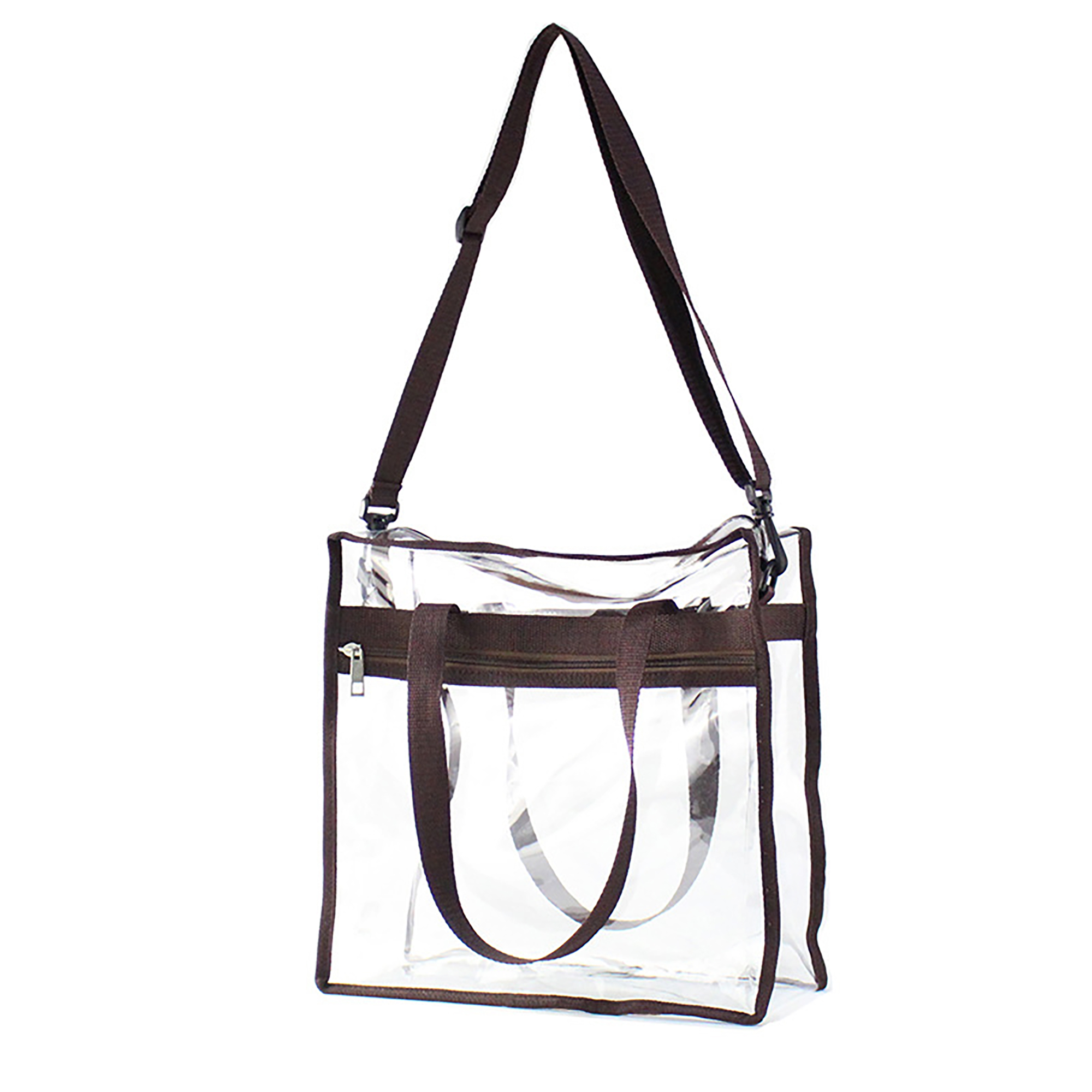 PVC Clear Tote Bag With Zipper Closure And Long Straps 8