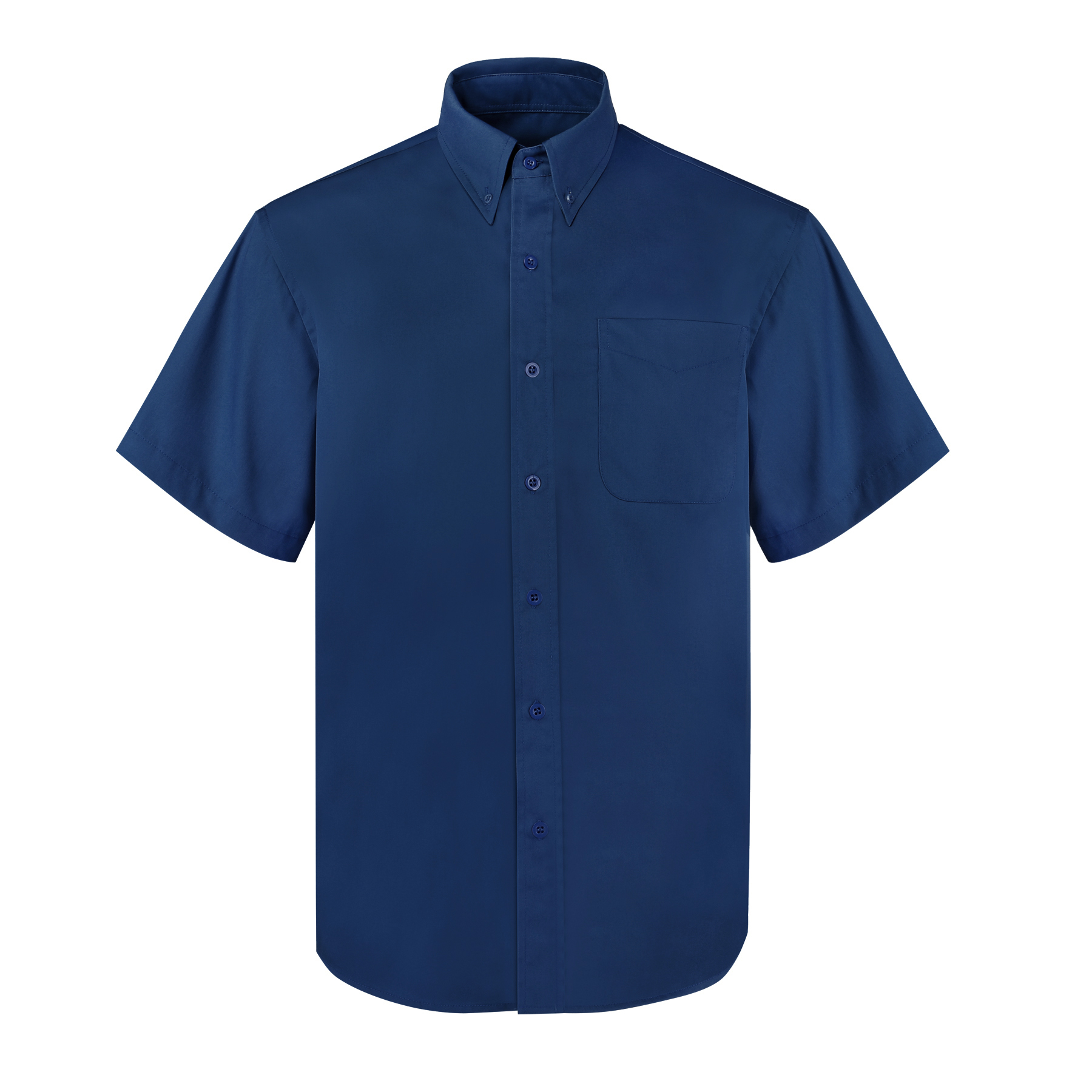 Men's Short Sleeve Twill Button Down Shirt 7