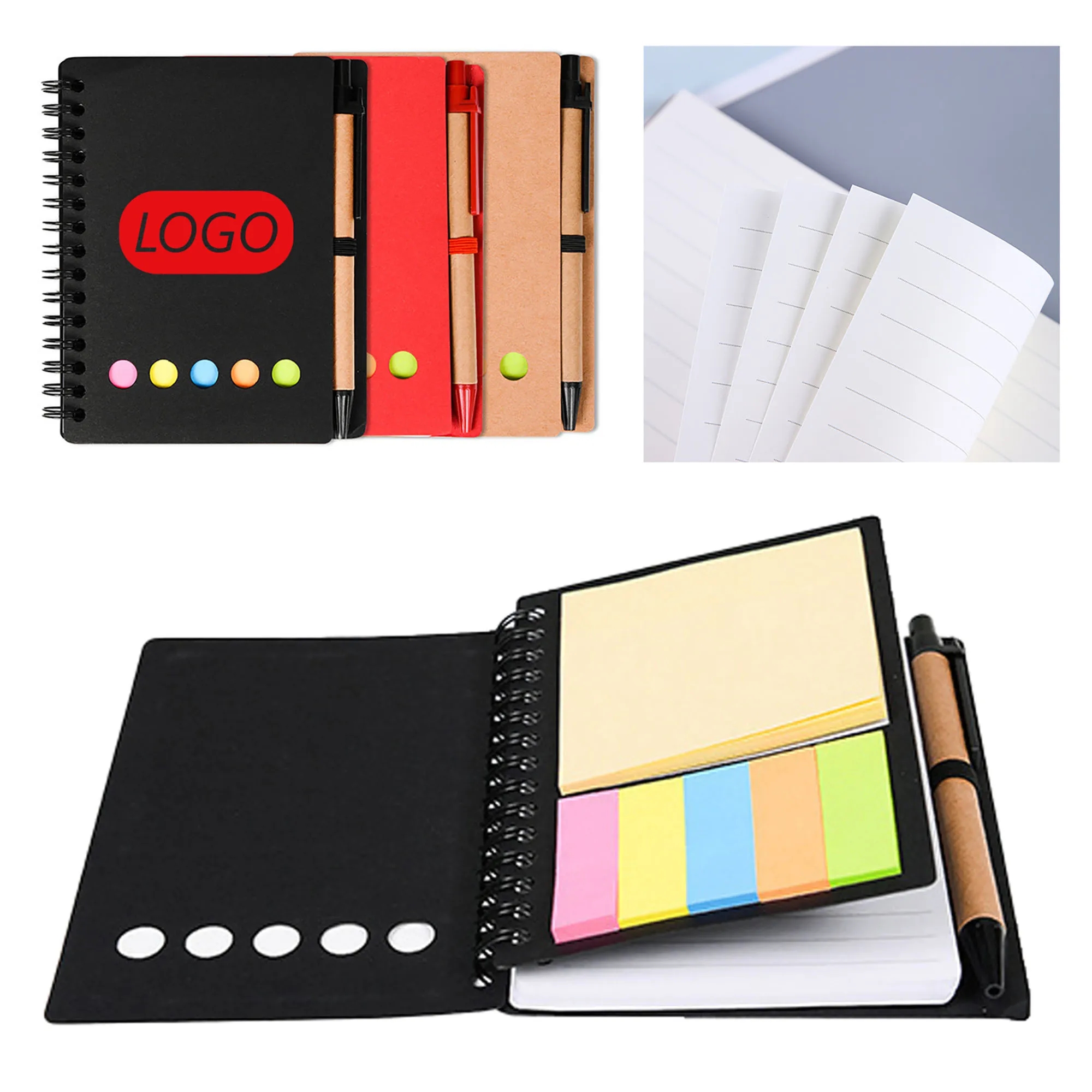 Spiral Steno Pads Lined Notebook with Pen 2