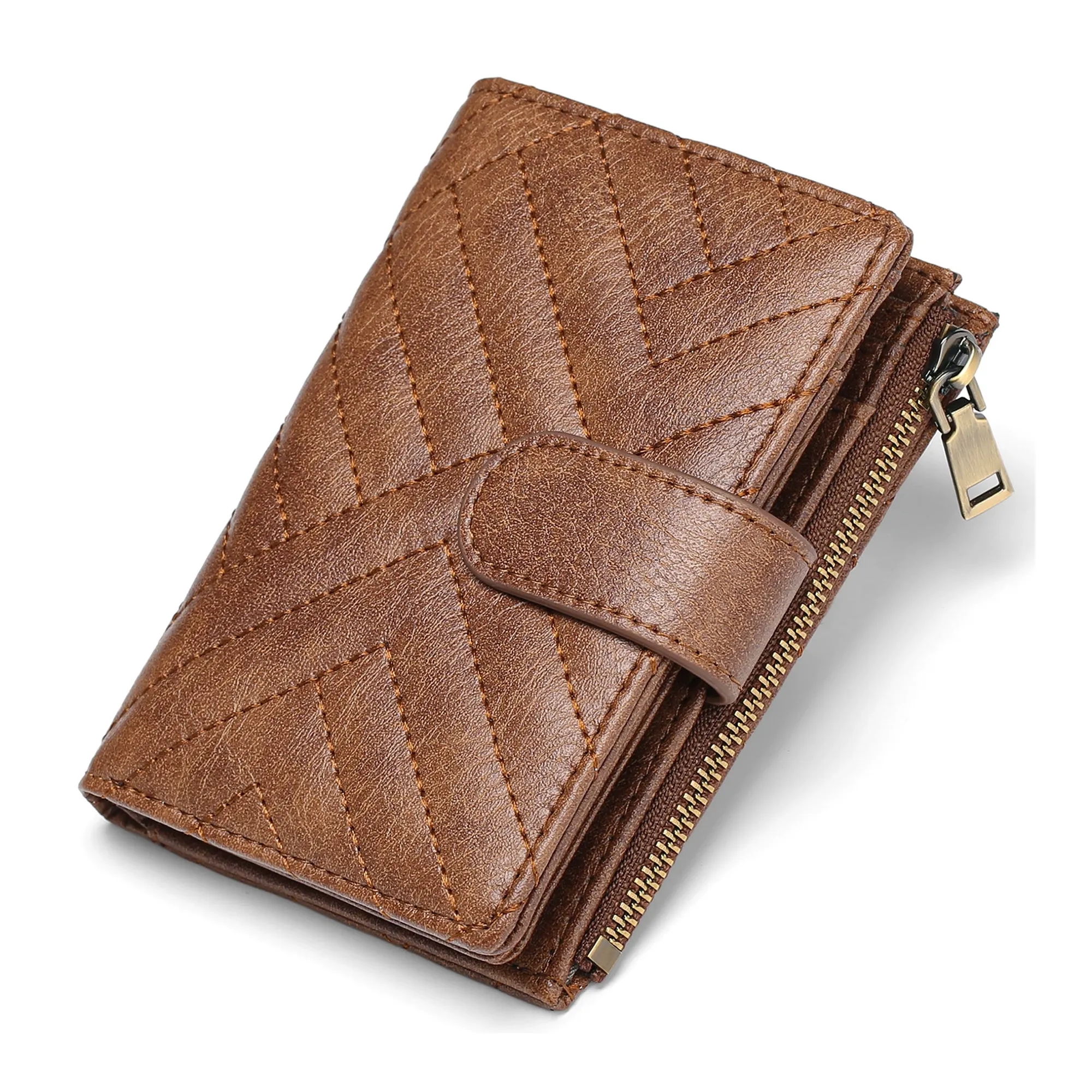 Women Leather Bifold Small Wallet 7