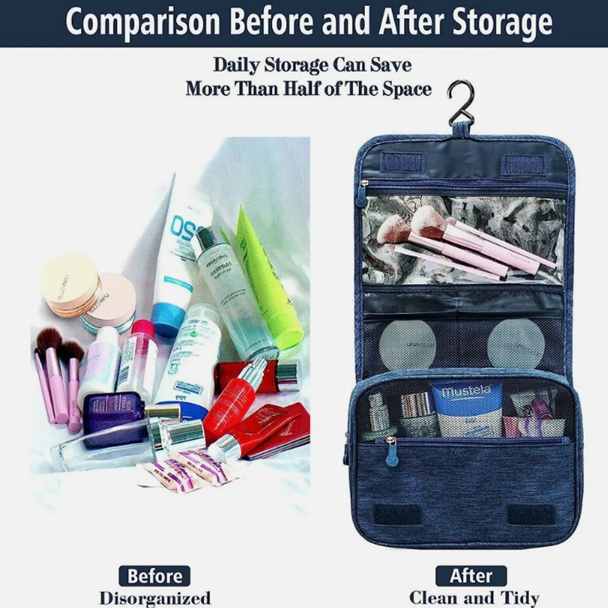 Toiletry Travel Waterresistant Makeup Cosmetic Bag Organizer 6