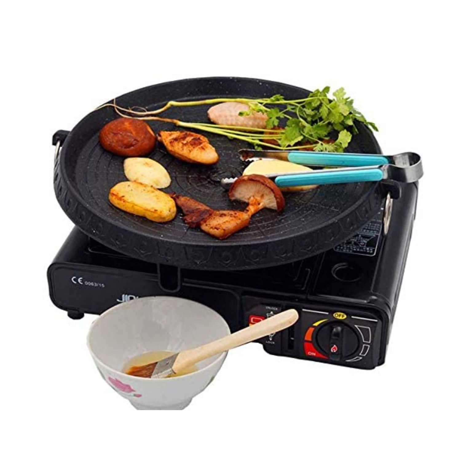 Outdoor Non Stick Round Barbecue Board 2