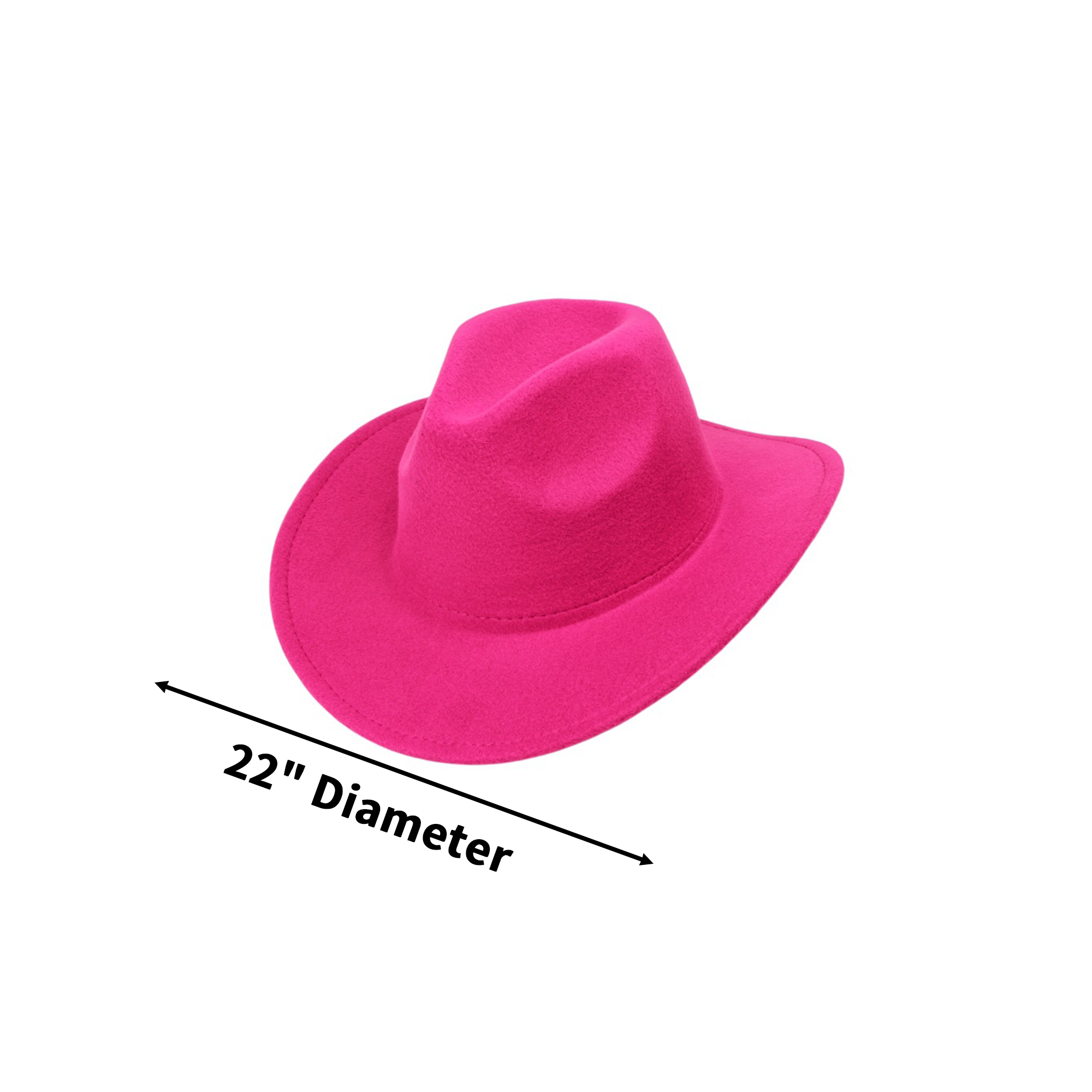 Polyester Felt Western Cowboy Hat Vintage Jazz Style 14