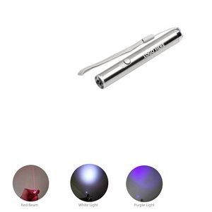 Versatile 3 In 1 LED Flashlight With Multi Color Beams And Wristband 10