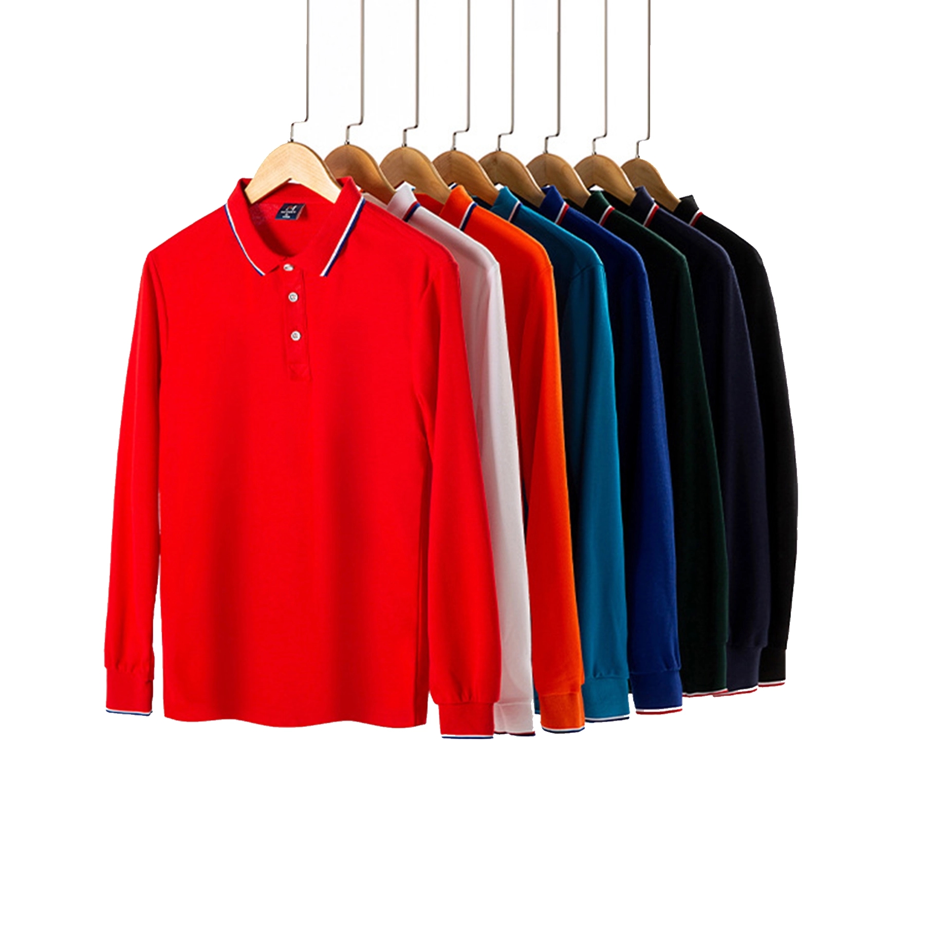Unisex Classic Long Sleeve Polo Shirt 9