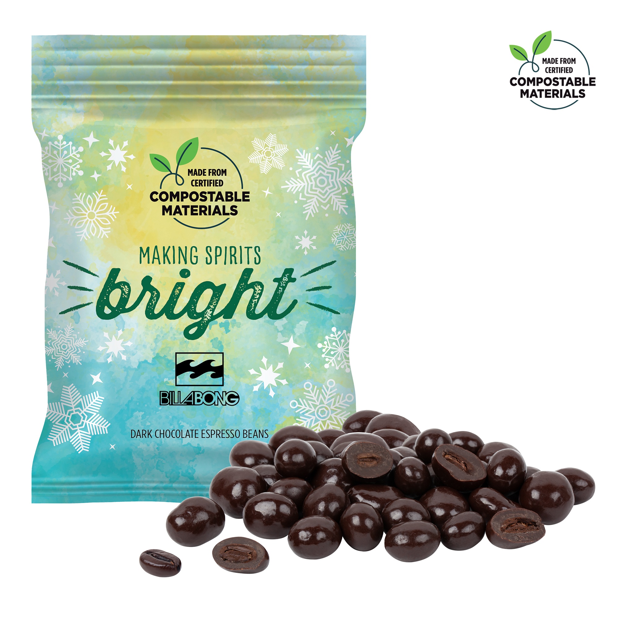 2oz ECO-Digibag, Compostable & Full Color, Espresso Beans 2