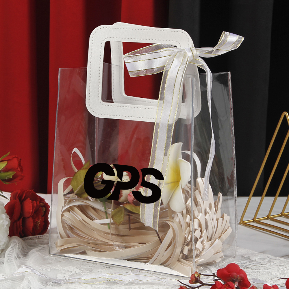 10 " Coloful Clear PVC Tote Bag 5