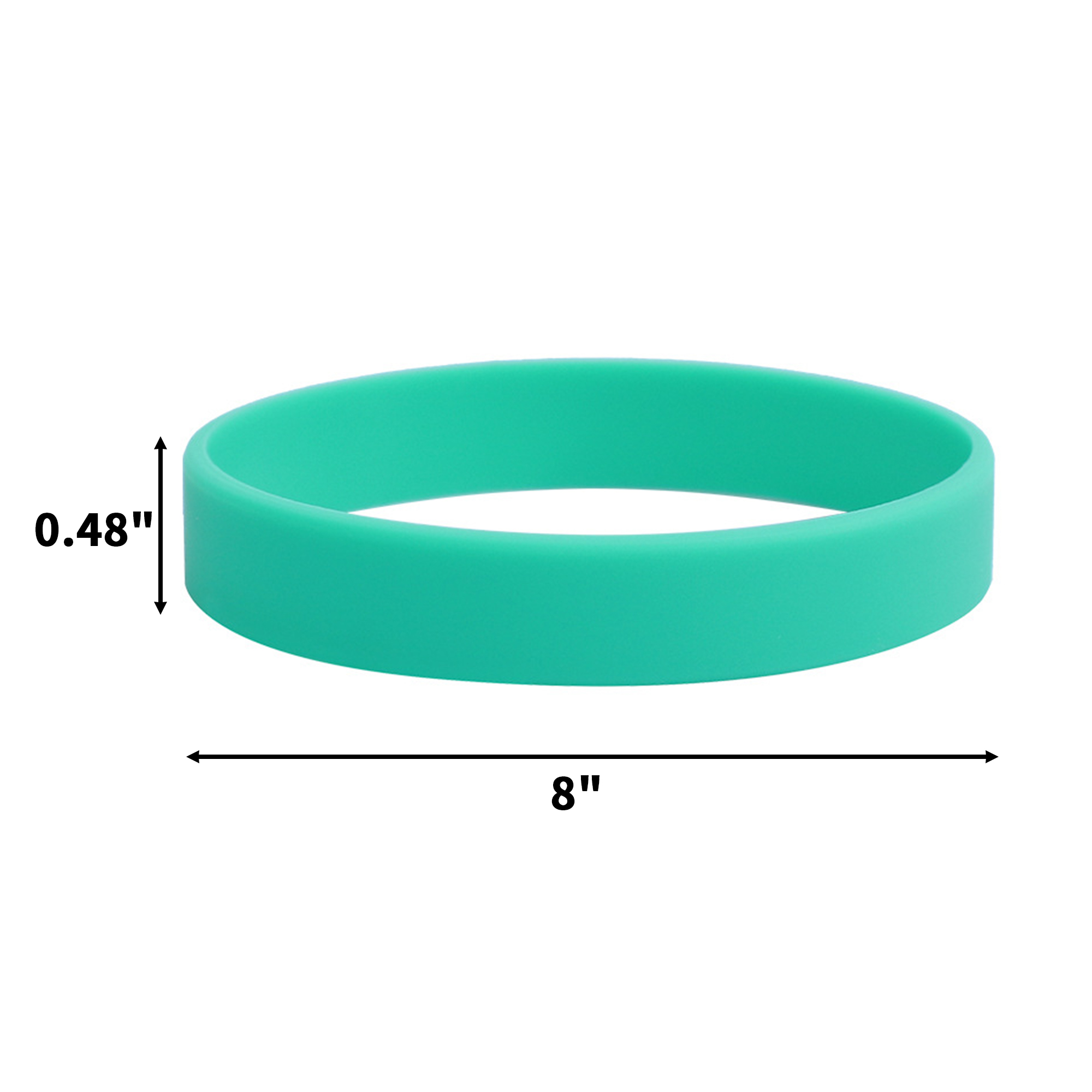 Custom Silicone Wristband Bracelet Eight Inch 8