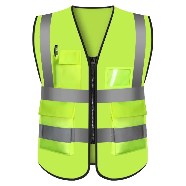Reflective Safety Vests w/ Pockets and Zipper 4