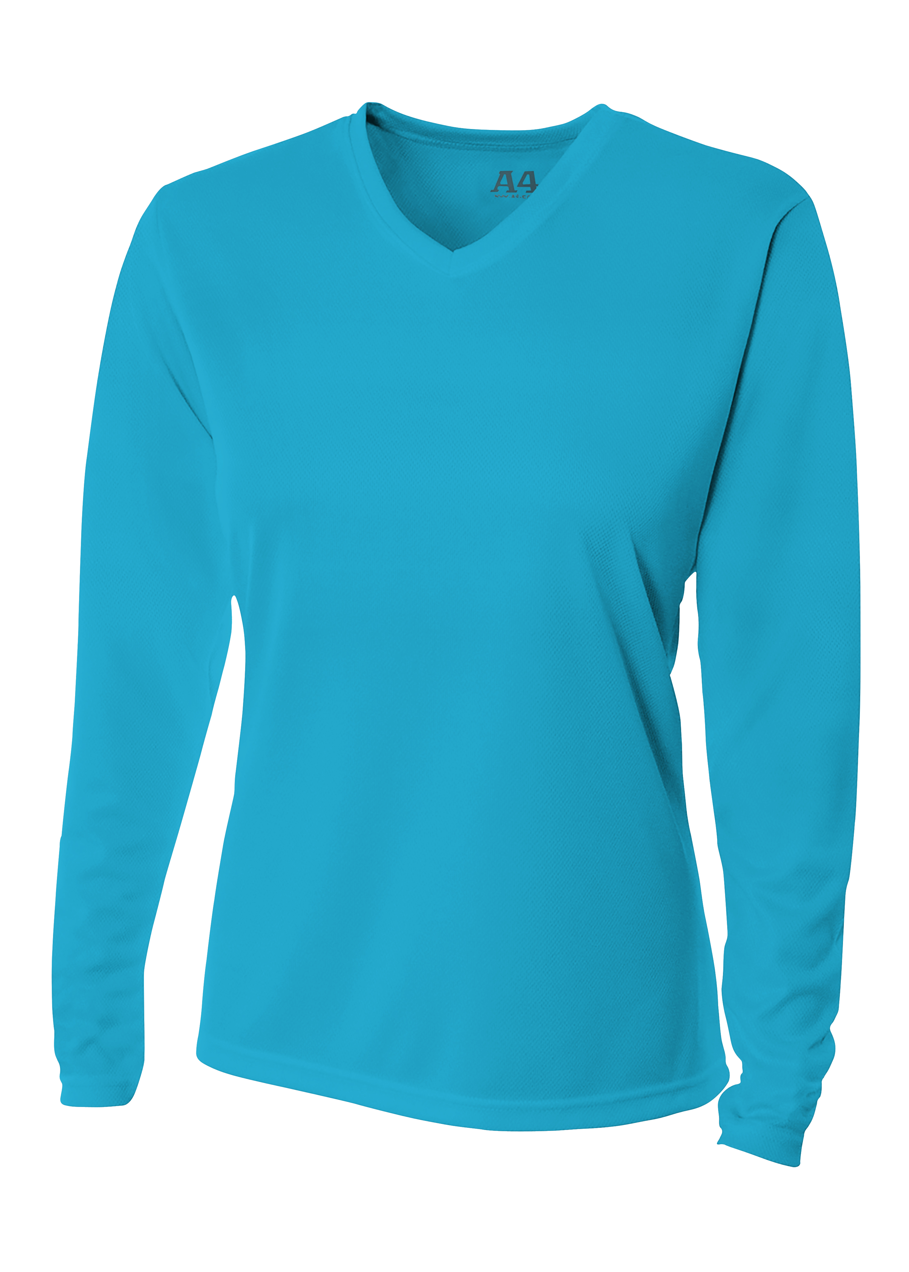 A4 Long Sleeve V-Neck Bird's Eye Mesh Tee 5
