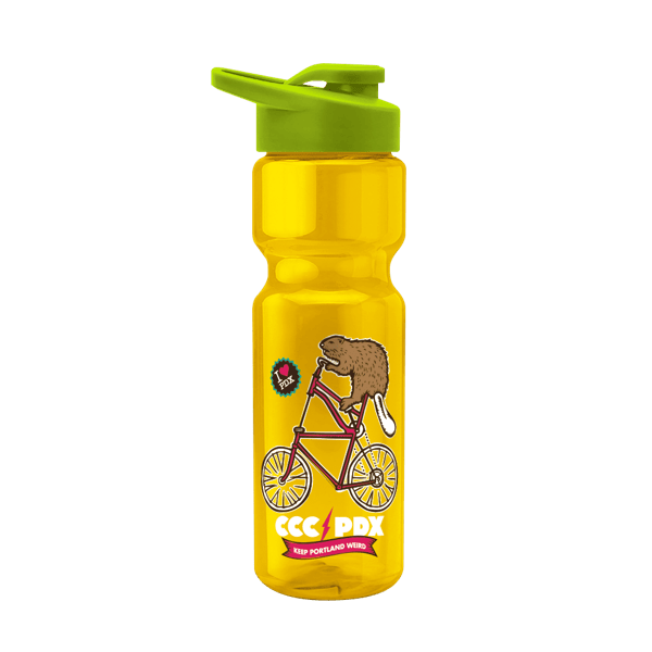 Blazer 28oz Transparent Bike Bottle w/Drink-thru Lid 2496