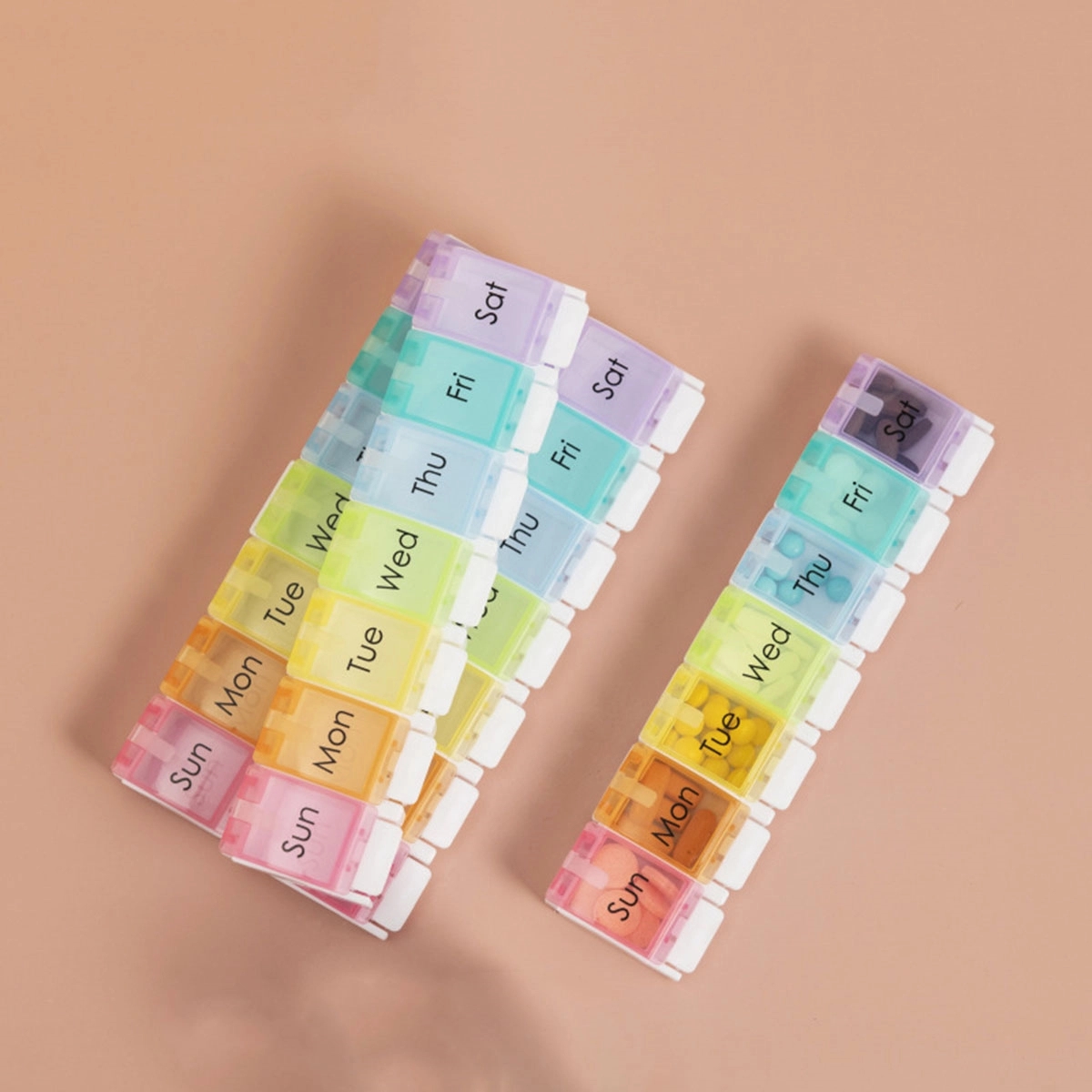 Travel 7 Day Pill Box Case With Spring Open Design 6