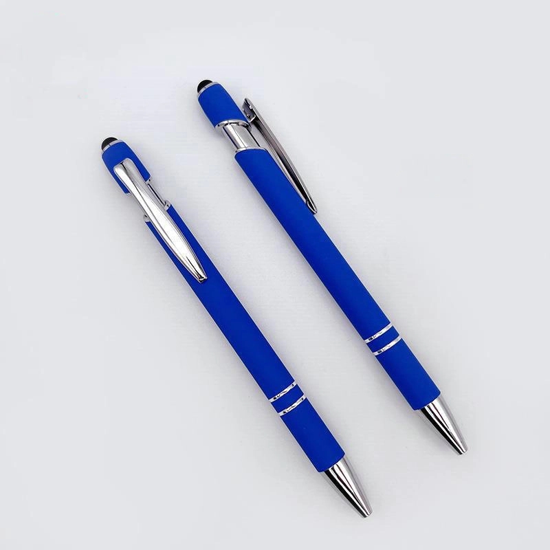 Retractable Touch Aluminum Stylus Pen Laser Engraved 8