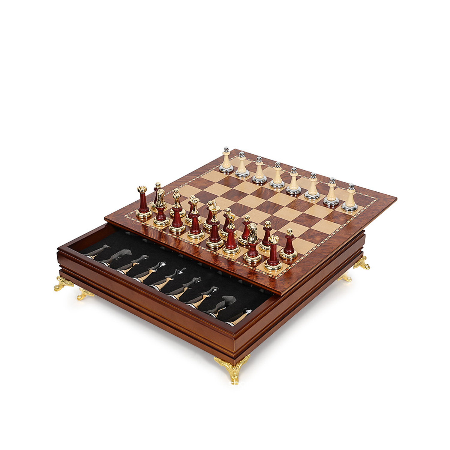 Wooden International Chess 4