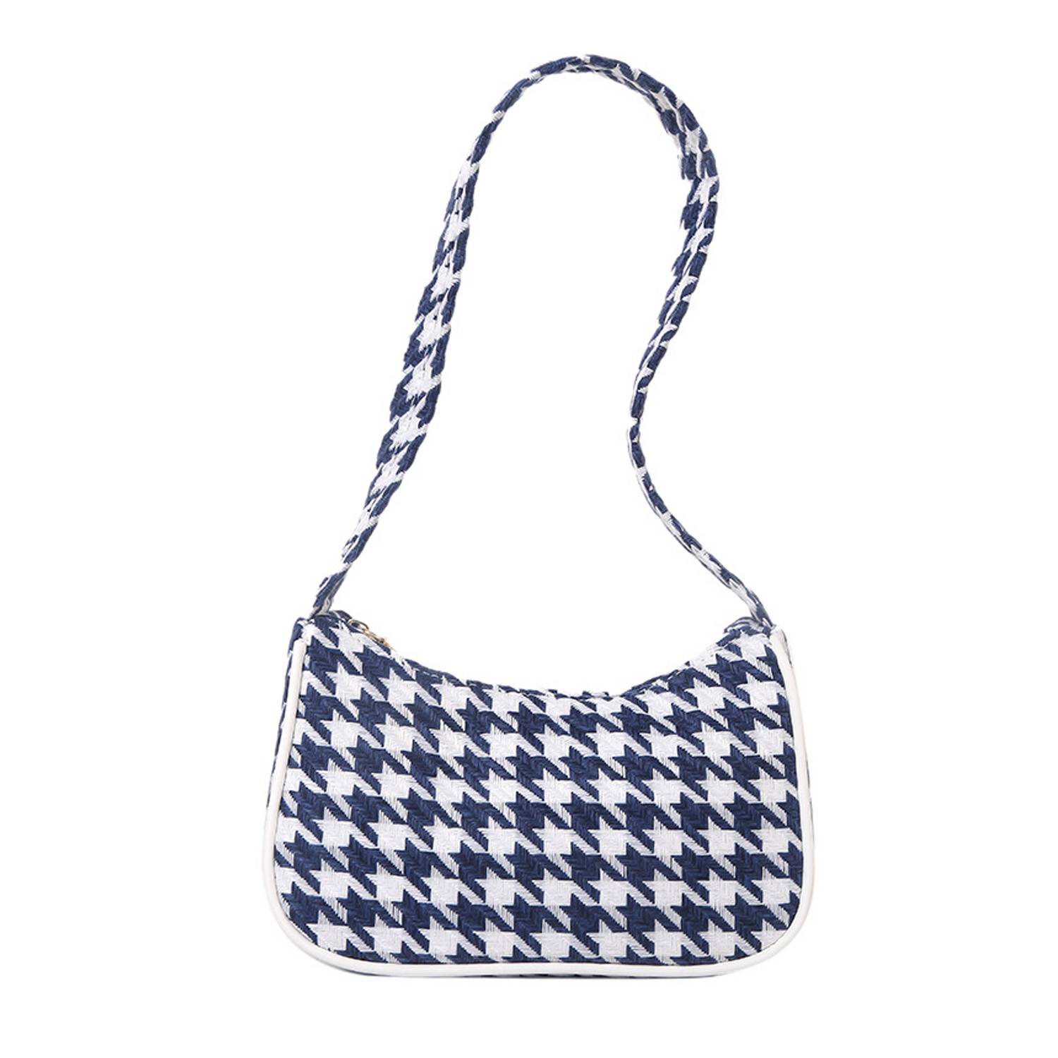 Canvas Back-and-white Checkerboard Tote bag, custom tote bag with logo imprint 5
