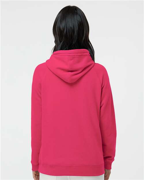 Women's Sueded V-Neck Hooded Sweatshirt - 8836 13