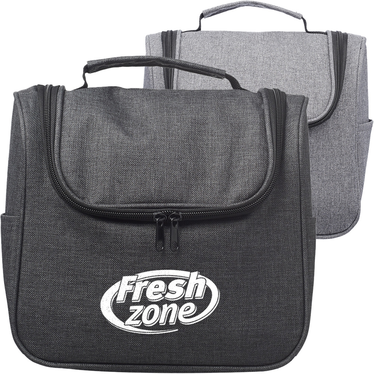 Large Heather Toiletry Bags w/ Side Pockets 5