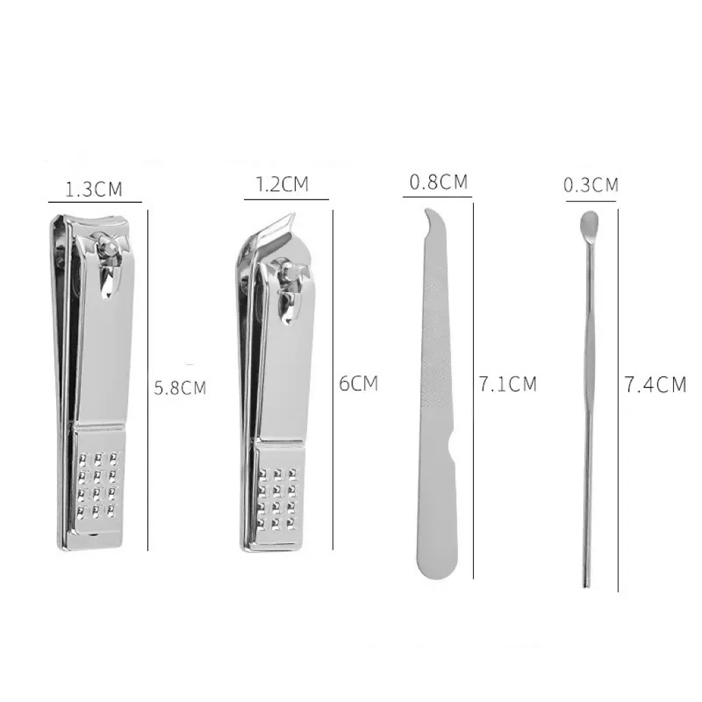 MOQ 10 pcs 4-in-1 Manicure Kit with Leather Pouch 4