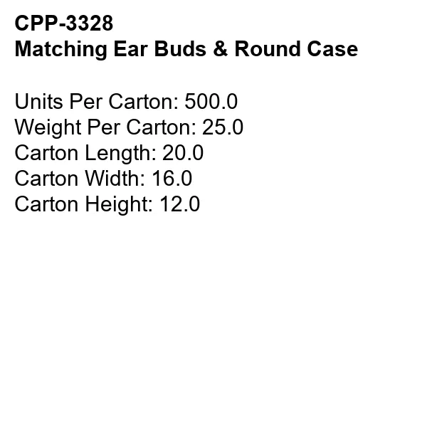 Matching Ear Buds & Round Case 9