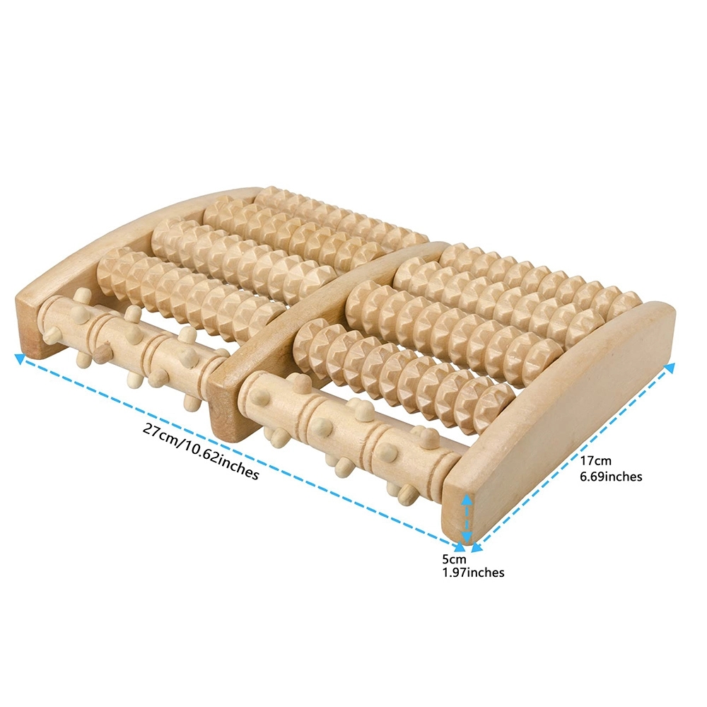 Wooden Dual Foot Massager Roller 4