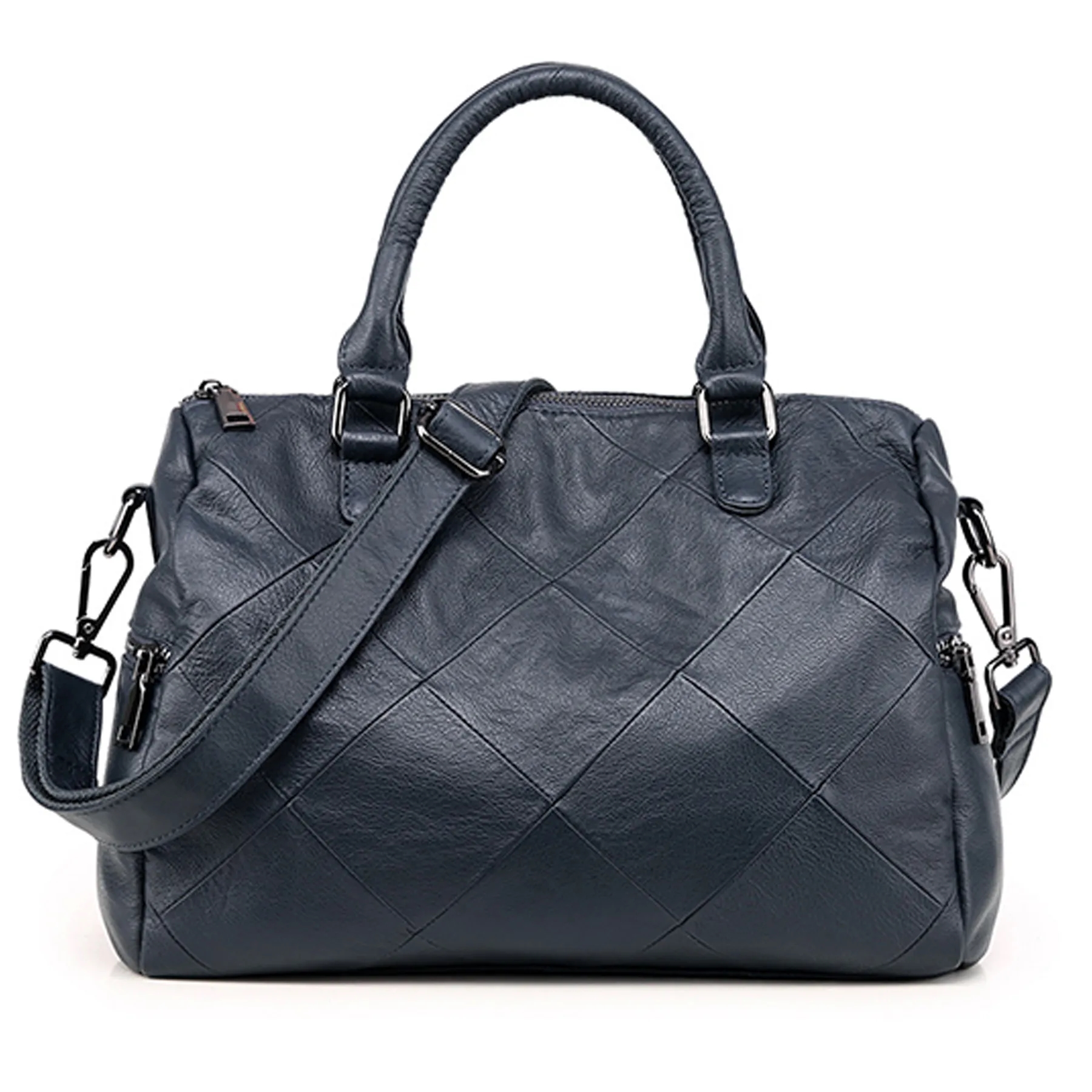 Genuine Leather Satchel Tote Bag for Women, custom tote bag with logo imprint 2