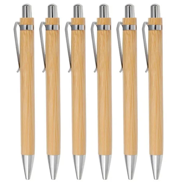 Bamboo Pen and Wooden Keychain Gift Set 4