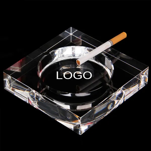 Square Crystal Ashtray with Gift Box 7
