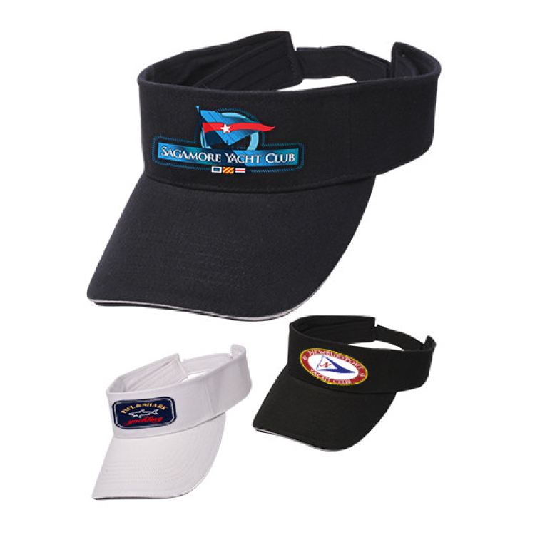 Solid Color Brushed Cotton Sandwich Visor 1
