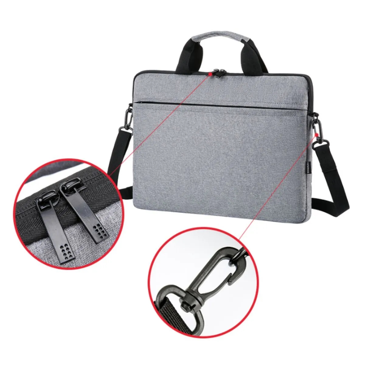 15 Inch Laptop Briefcase With Shoulder Strap 4
