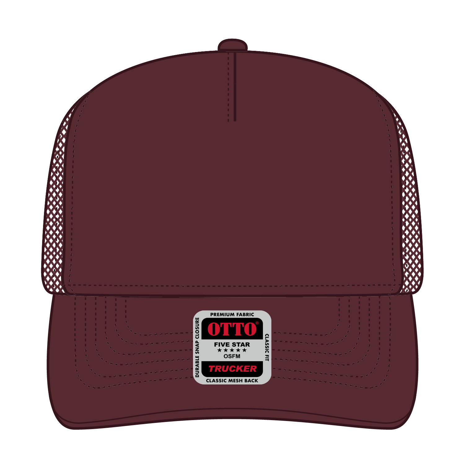 OTTO CAP® 5 Panel Mid Profile Mesh Back Trucker Hat 63