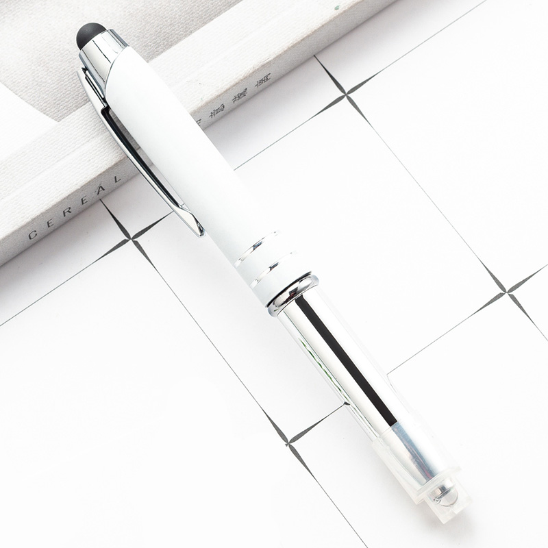 Metal Pen w/LED Light & Stylus - Laser Engraved 4