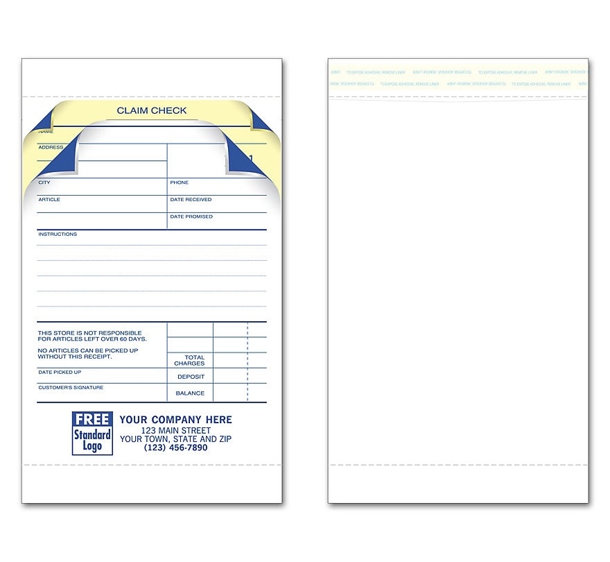 Repair Forms - Jewelry, Classic Design, Envelopes 1