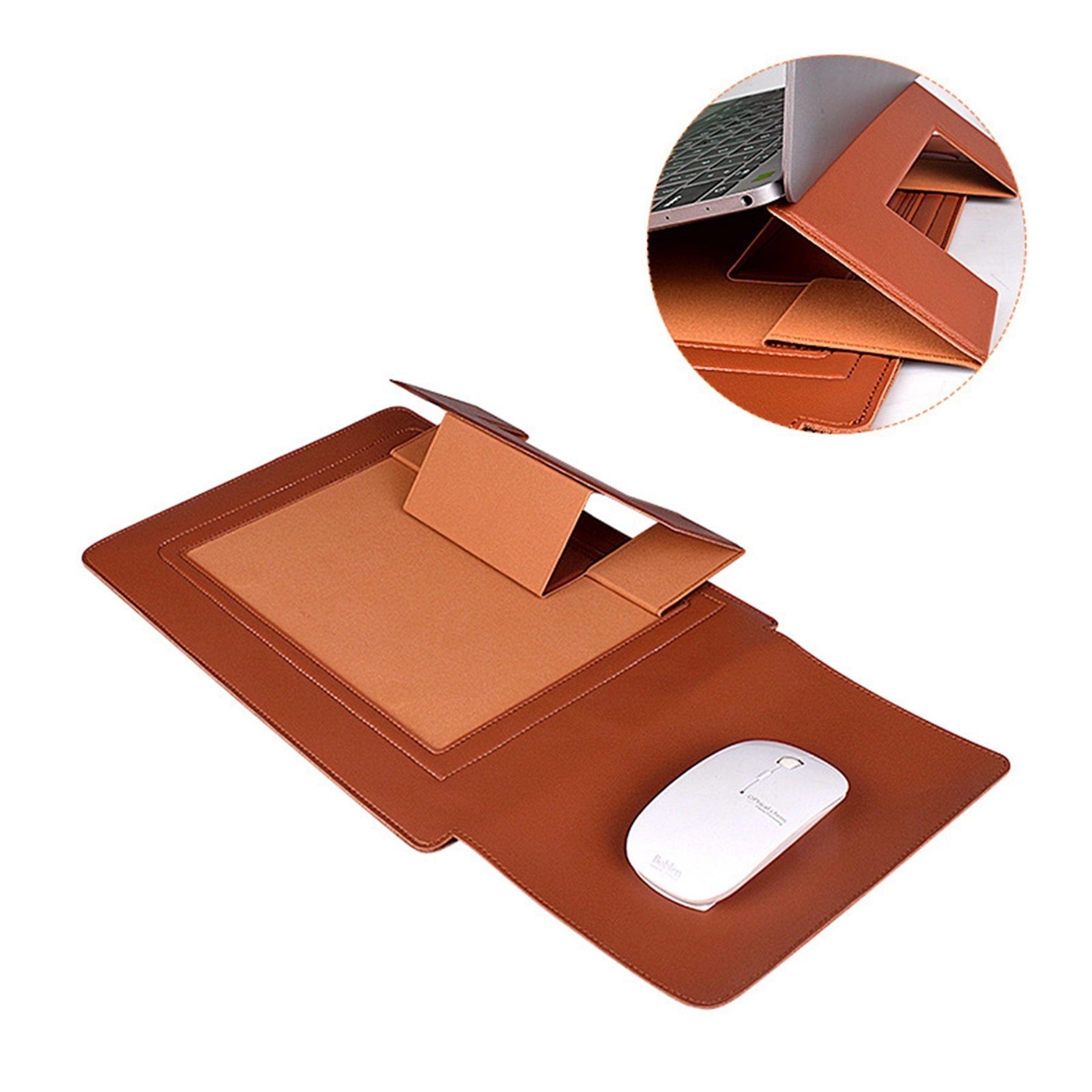 15" Multifunctional Laptop Sleeve -Stand with Mouse Mat 2