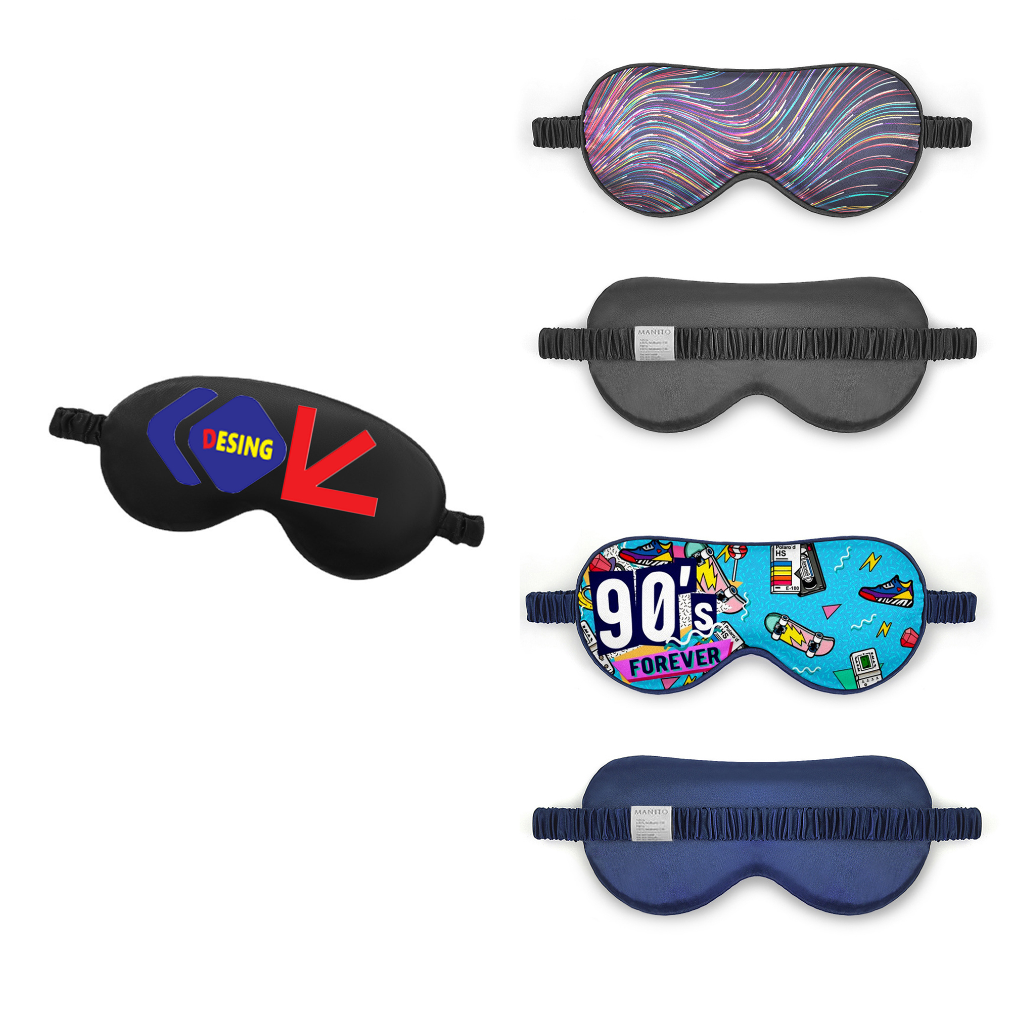 Fashion Full Color Emulationsilk Thin Eye Mask 2