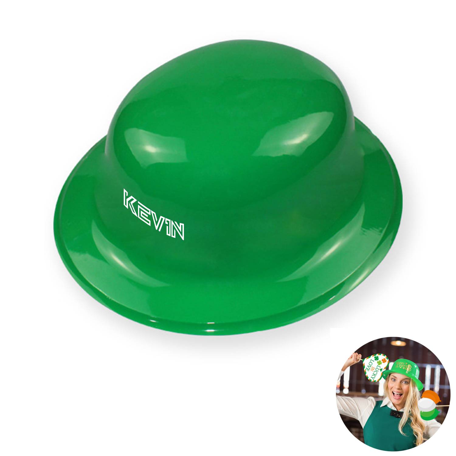 Green Derby Hat 1