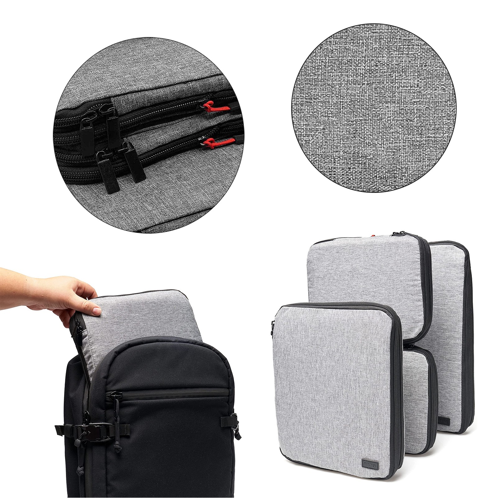 4 Set Compression Packing Cubes for Travel 3