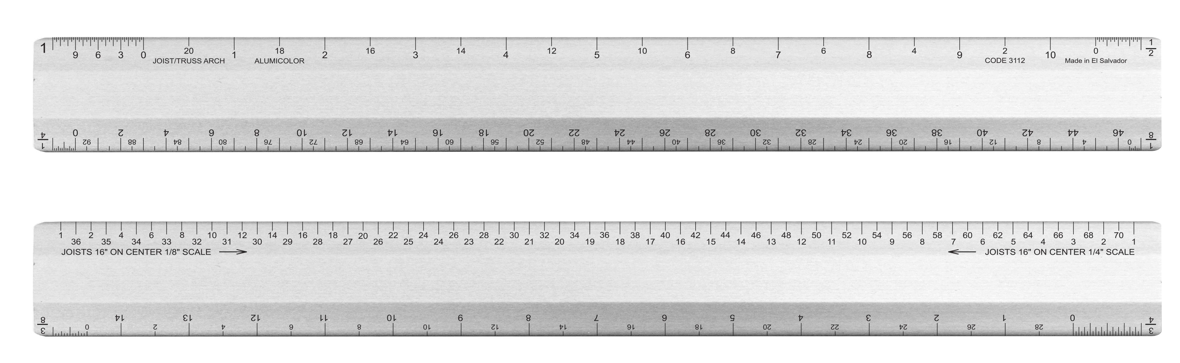 12" 4-Bevel Joist/Truss Architect Scale 7