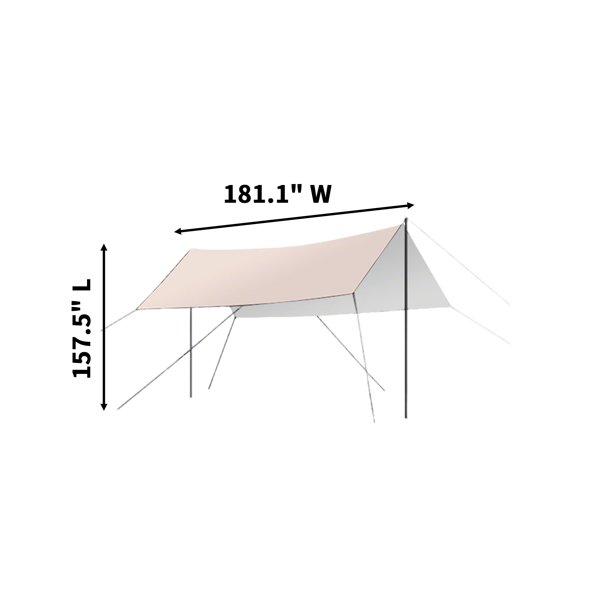 Silver Coated Blackout Polyester Tarp 4