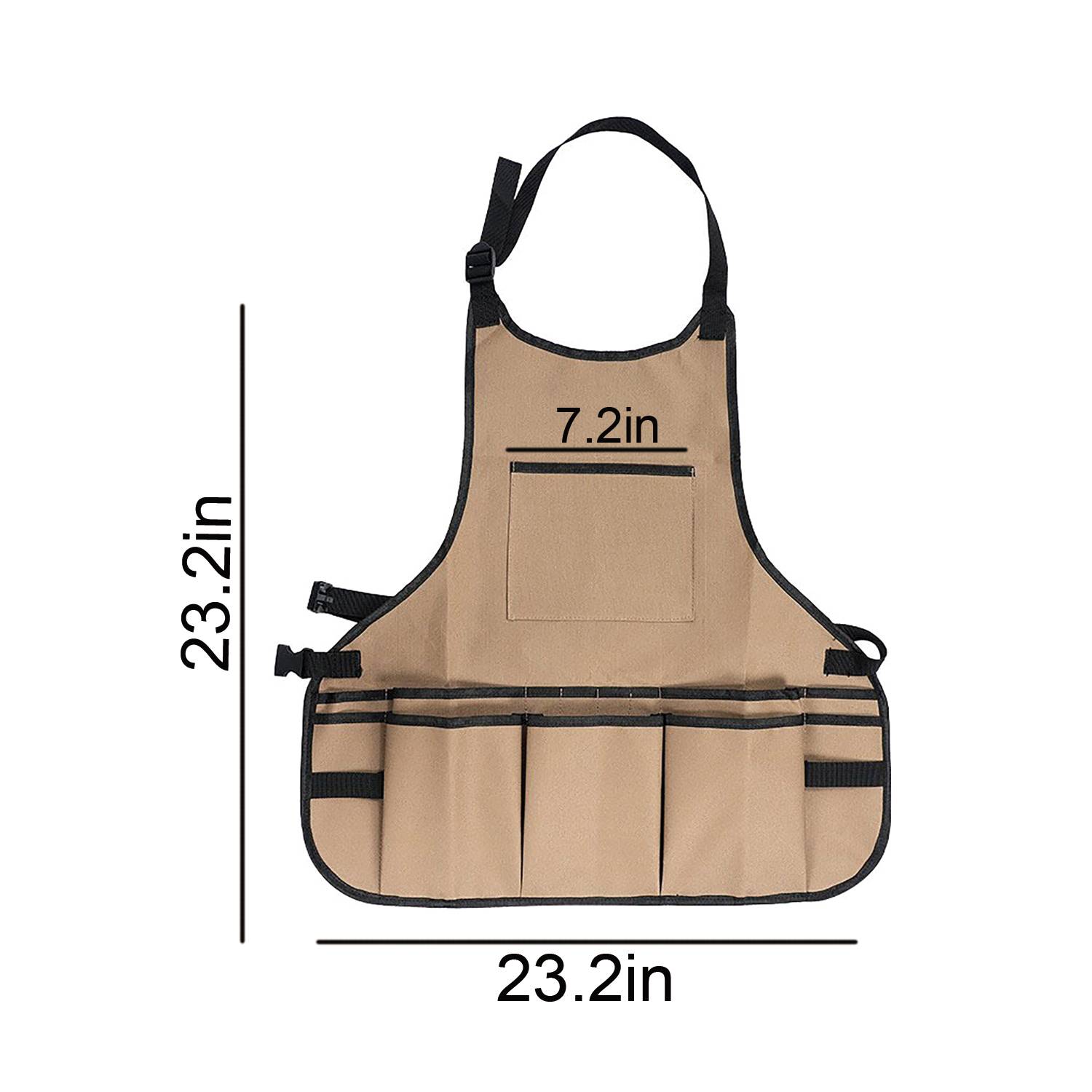 Multi-Pocket Canvas Tool Apron for Household Repair 3