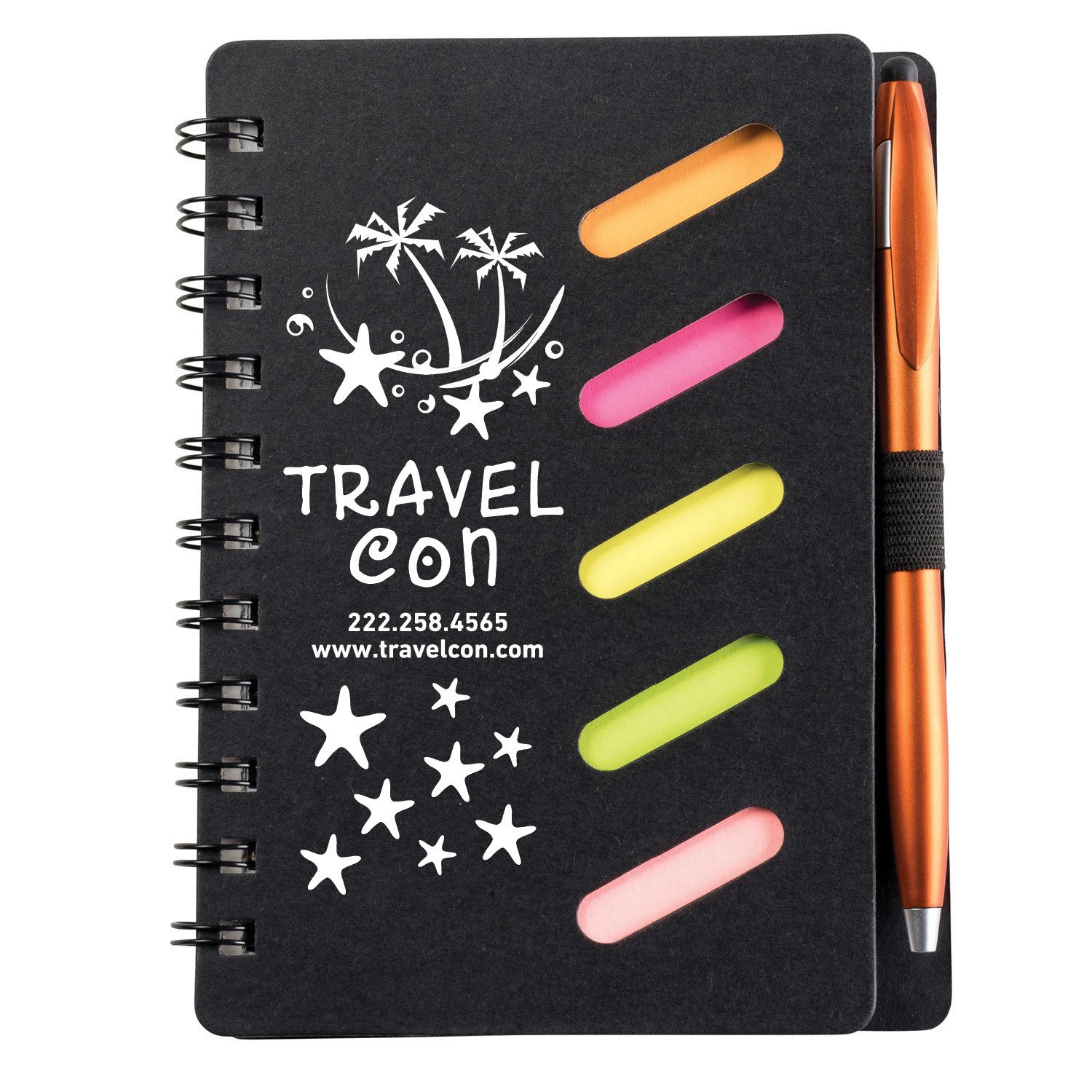 Scribbly 4.8 x 6.1 Cardboard Spiral Journal with Pen - Unlined 11