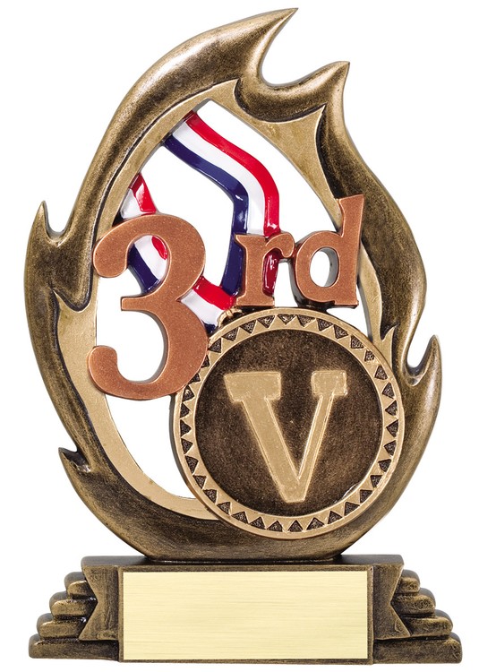 7 1/4" Tall Third Flame Series Award 3