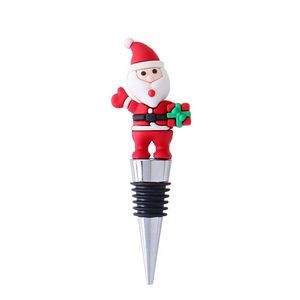 Charming PVC Santa Claus Wine Cork Bottle Stopper 8