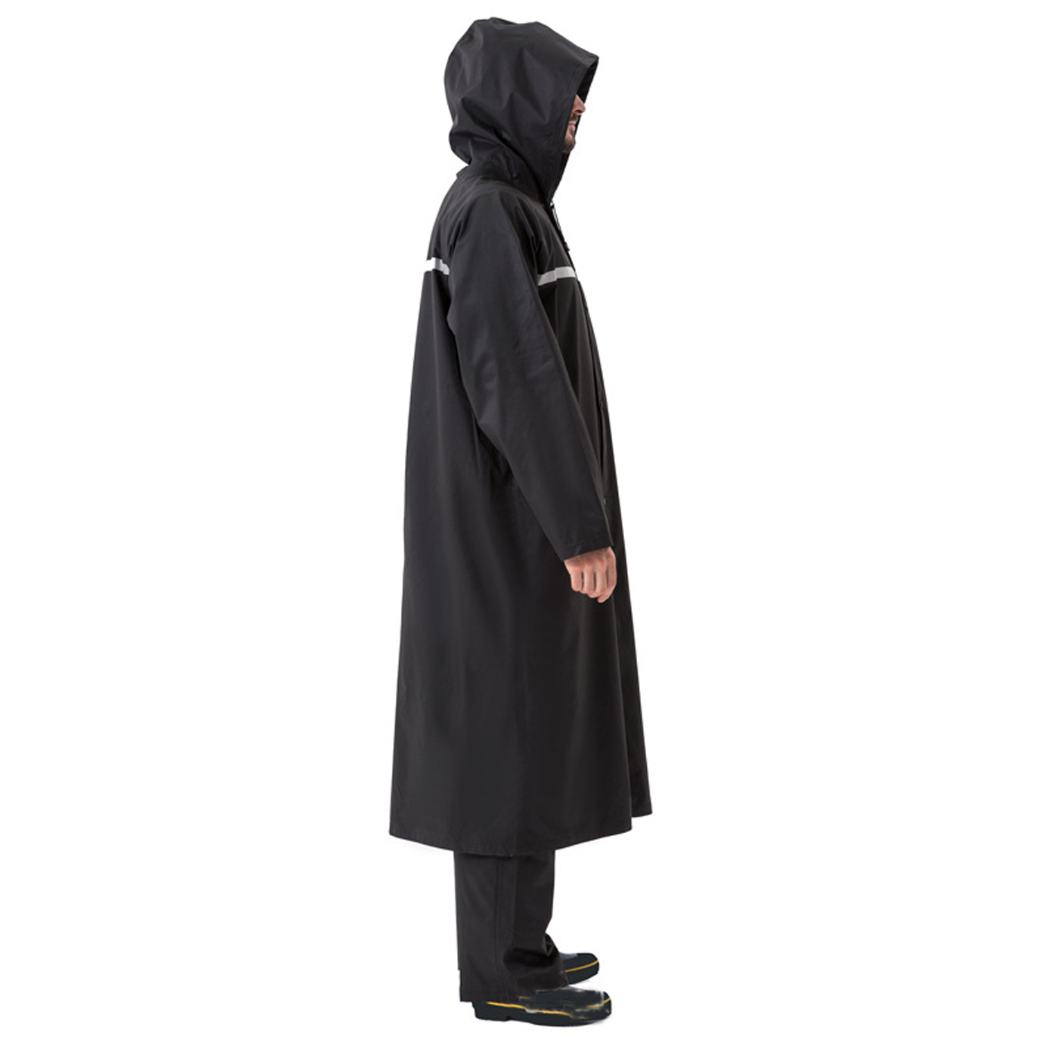 Long Hooded Safety Waterproof Rain Jacket 7