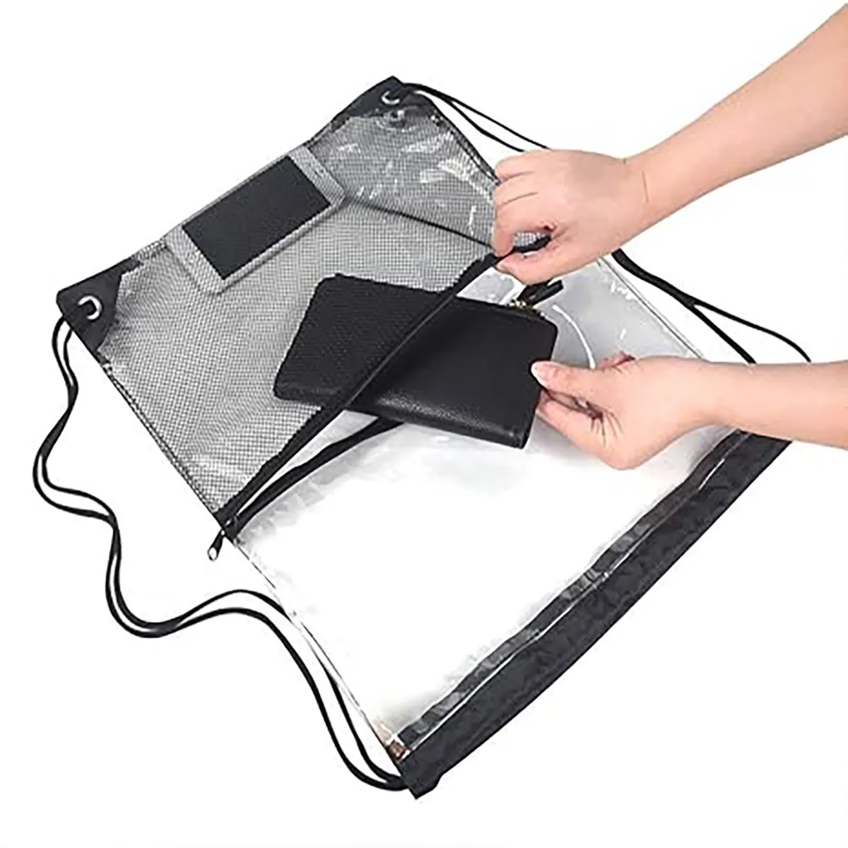 PVC Clear Drawstring Beach Backpack Stadium Approved Bag 3