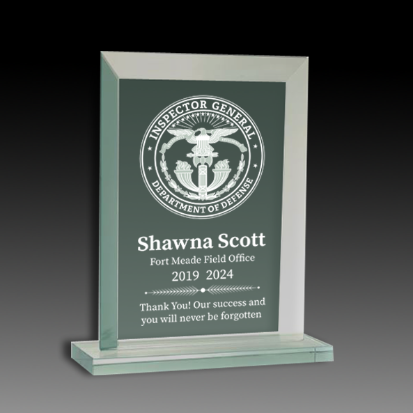 Jade Rectangle Glass Award 2