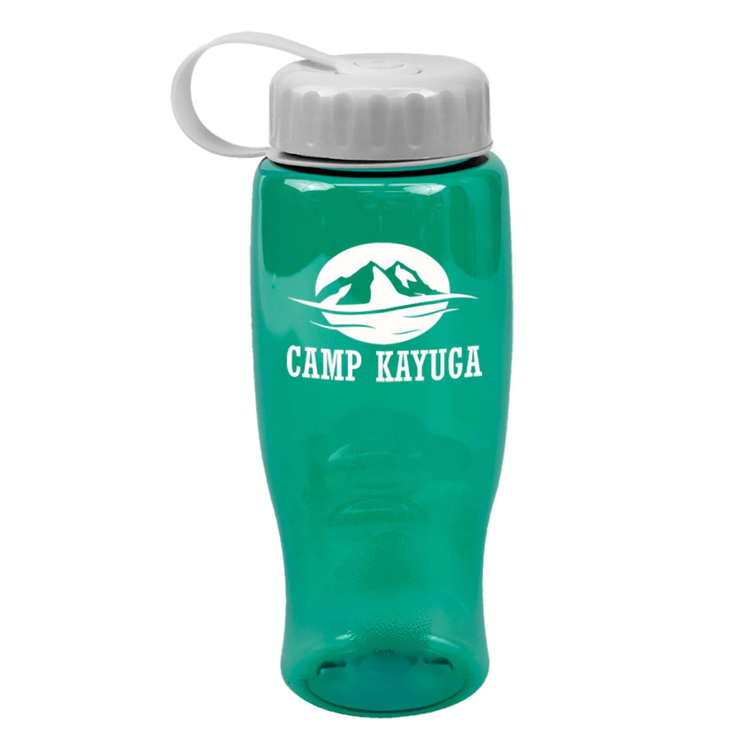 Poly-pure - 27 oz. Transparent Bottle with Tethered