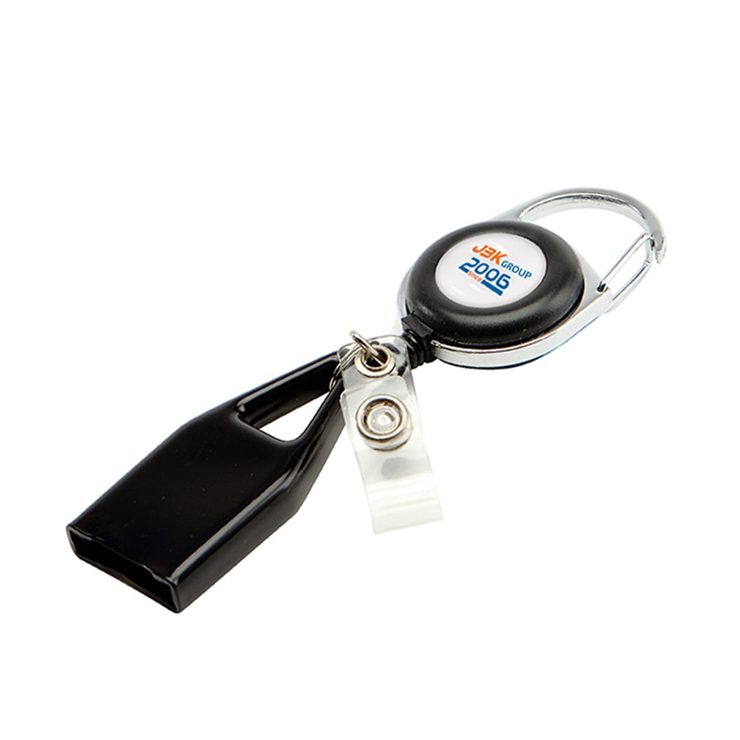Round Retractable Carabiner Badge Reel 2