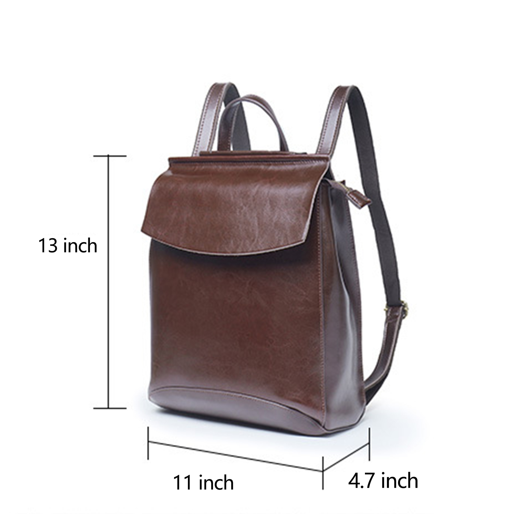 Genuine leather women's bag backpack 5