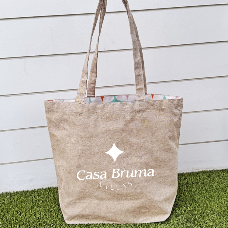 Super Sale- Reversible Colored Tweed Cotton Tote, custom tote bag with logo imprint 10