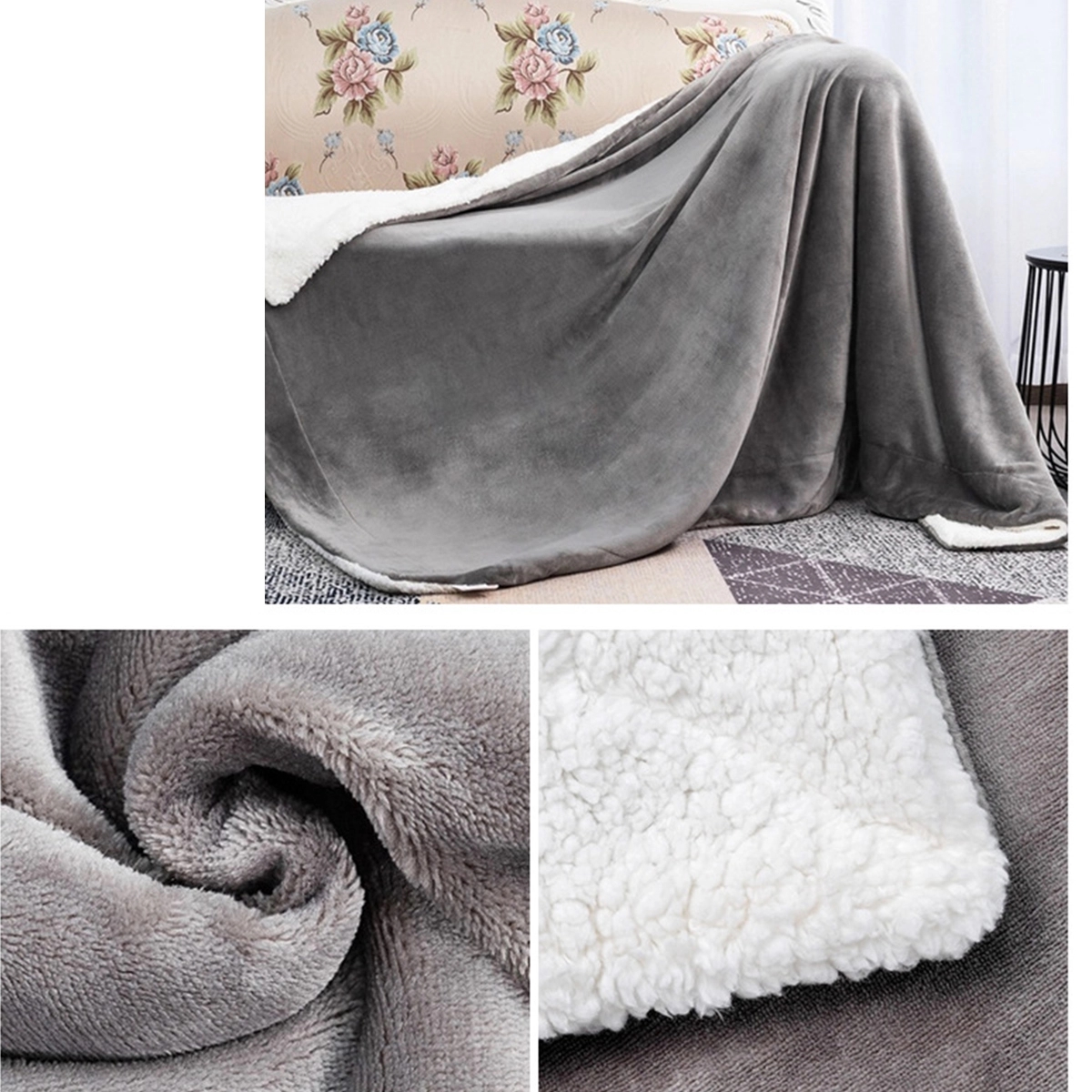 Sherpa Fleece Throw Blanket 2